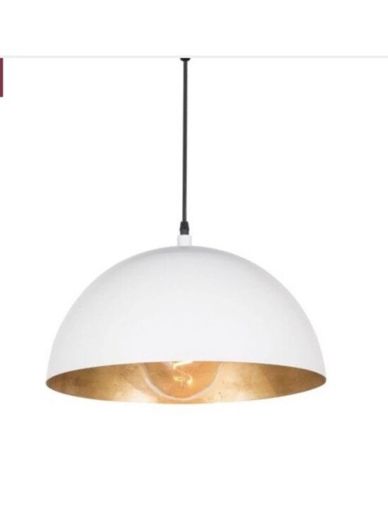 Regina Andrew Other - Regina Andrew Sigmund Small Dome Pendant Light (15” W)-White & Gold